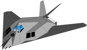 Commercial Use Us Air Force, Fighter, Jet, Plane Png - Lockheed F-117 Nighthawk (360x360), Png Download