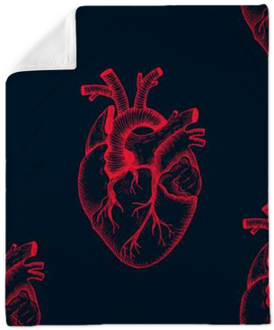 Vector Vintage Style Detailed Illustration, Seamless - Abstract Anatomical Heart (400x400), Png Download