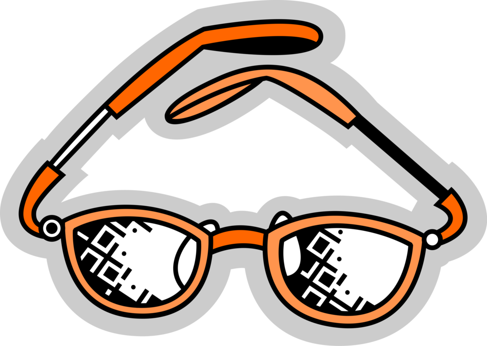 Vector Illustration Of Reading Glasses Eyeglasses To - Openclipart (984x700), Png Download