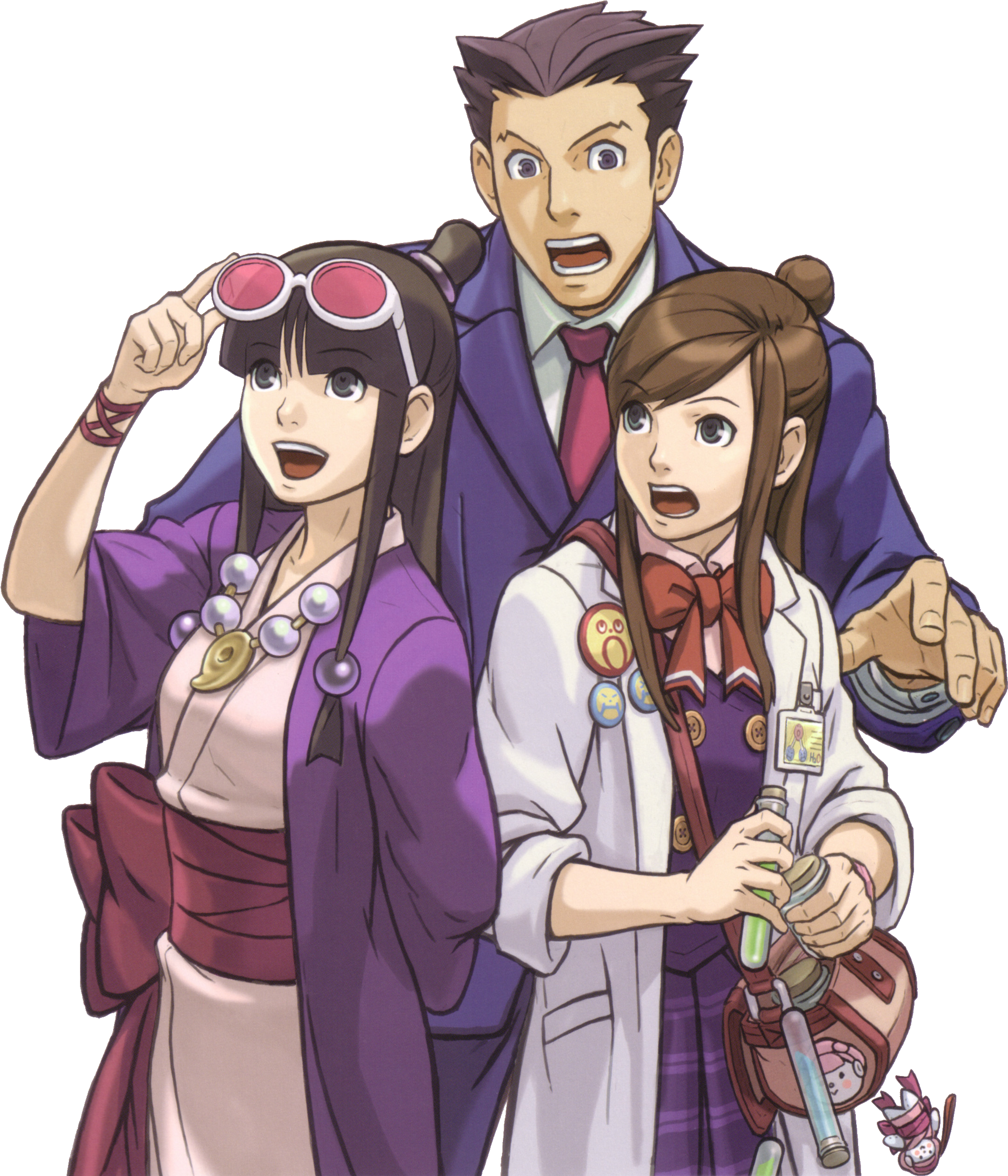 Phoenix And Assistant Girls - Ema Skye Maya Fey (2268x2585), Png Download