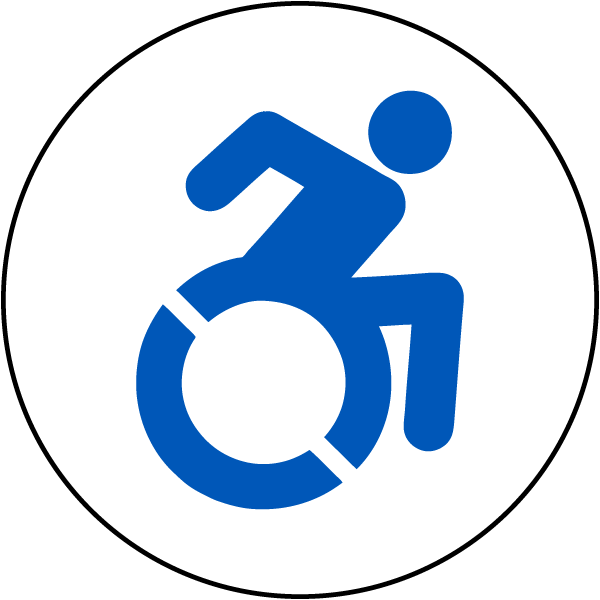 New Accessible Symbol - New Handicap Symbol (600x600), Png Download