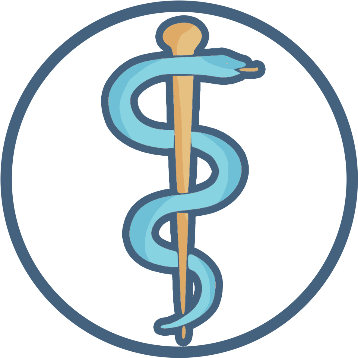 Rod Of Asclepius (1200x1200), Png Download