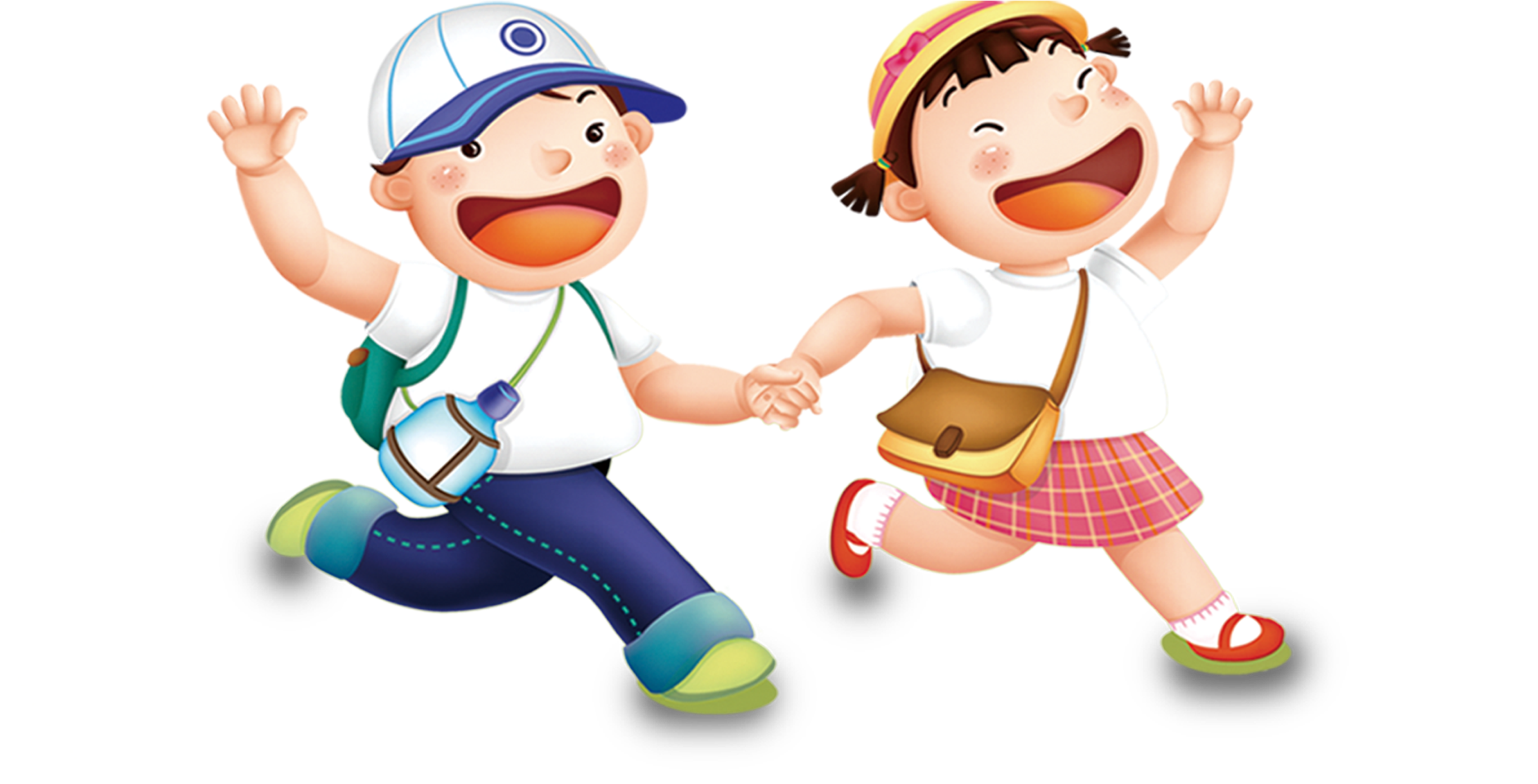 Hand Painted Cartoon Children Playing Decoratives - My Big Phonic Book - Ii (3054x3367), Png Download