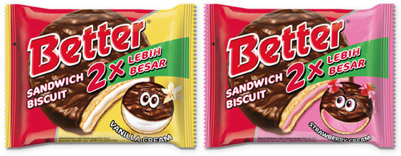 Better, Sandwich Biscuit Covered With Delicious Thick - Roma Better Sandwich Biscuits (565x300), Png Download