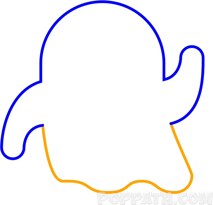 Finish The Body By Drawing Flowy Lines Underneath The - Draw An Emoji Step By Step (1000x1000), Png Download
