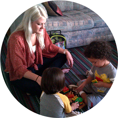 Children Playing With Blocks - Child (500x500), Png Download