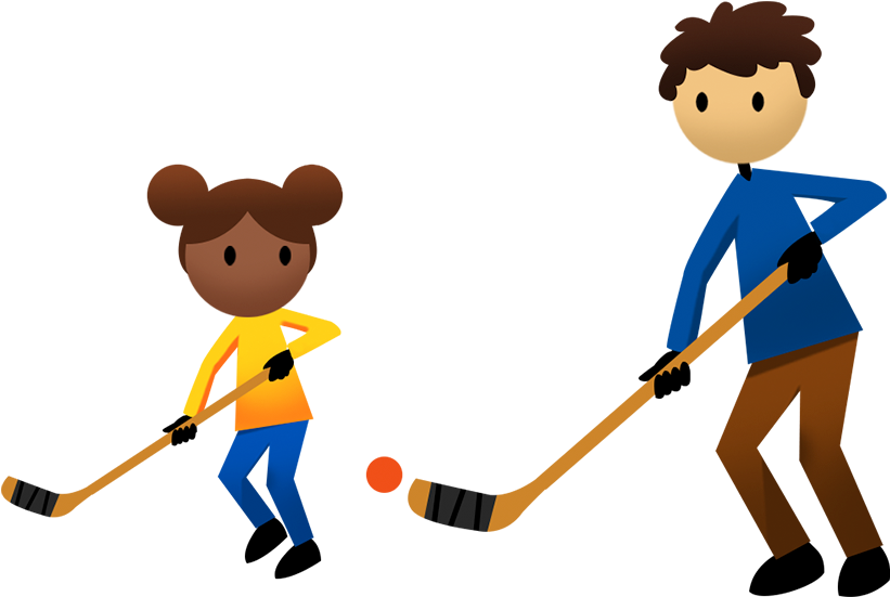 Image Library Home Active For Life Ball Hockey Children - Clip Art Floor Hockey (880x560), Png Download