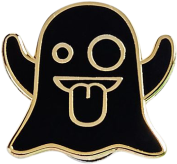 Ghost Emoji Pin - Jewellery (600x600), Png Download