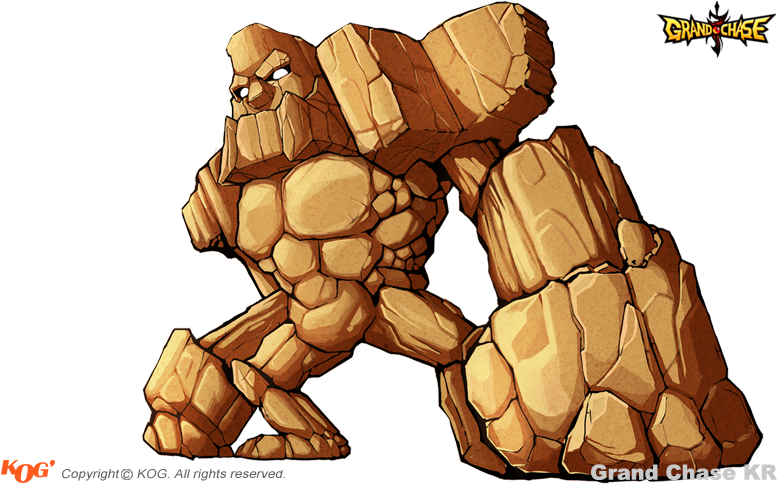 19 Giant Stone Golem - Stone Golem Png (800x500), Png Download