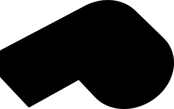 Small - Black Whistle Clipart (600x376), Png Download