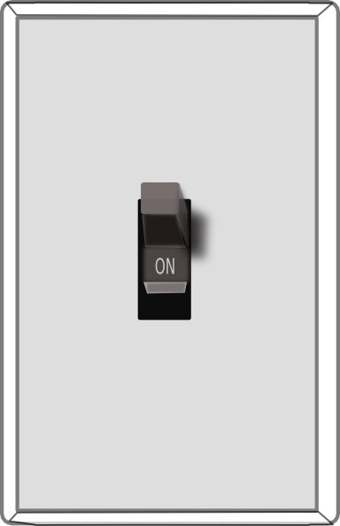 Vector Freeuse Library White On Clip Art At Clker Com - Light Switch No Background (384x594), Png Download