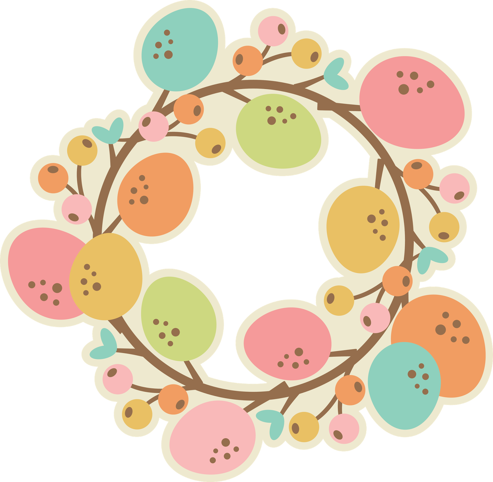 And Now For My Project I Had So Much Fun With This - Easter Wreath Clipart (1600x1565), Png Download