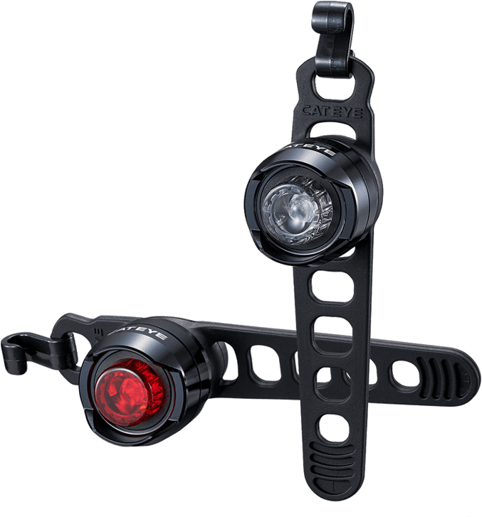 Cateye Orb Set Front/rear Battery Light - Bicycle Compact Front Light (1000x1000), Png Download
