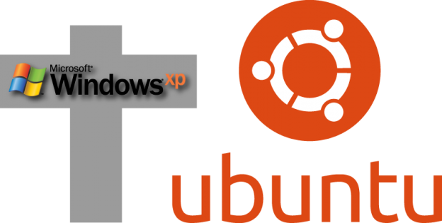 Is It Time To Switch From Windows Xp To Ubuntu - Ubuntu Black And White (624x315), Png Download