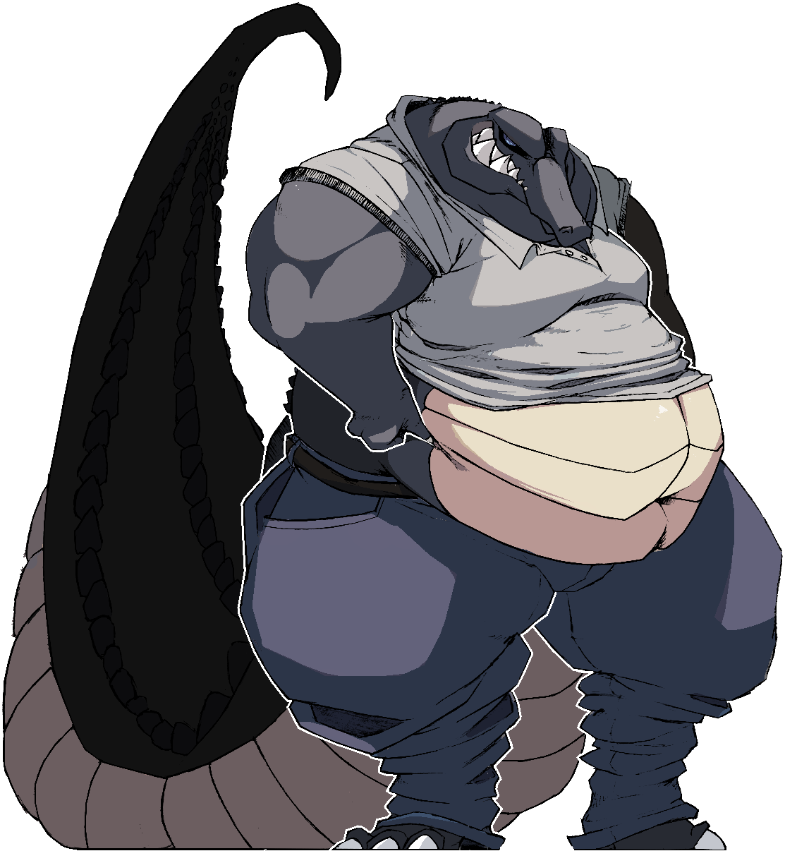 Gator Jock - Cartoon (1131x1229), Png Download
