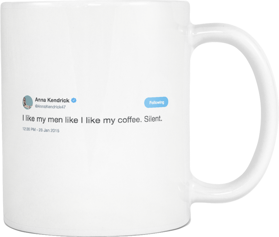 Anna Kendrick Tweet Mugs - Mug (1024x1024), Png Download