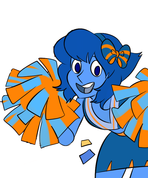 Cheerleader Lapis - Steven Universe Lapis Lazuli Cheerleader (620x744), Png Download