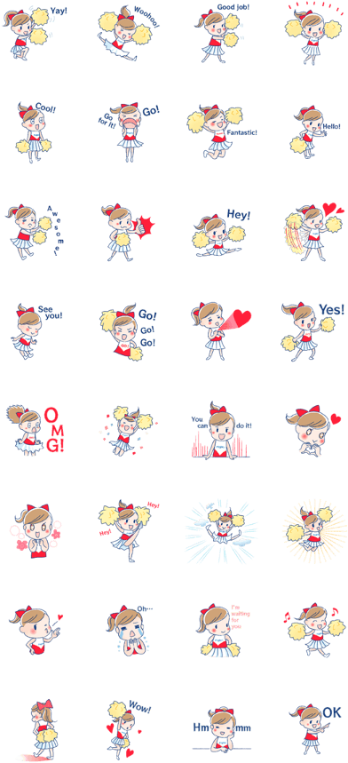 Cheer Leader - Cartoon (420x897), Png Download