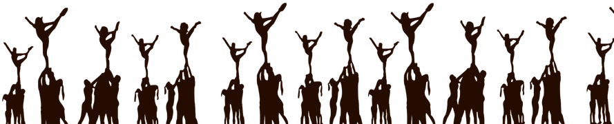 Svg Royalty Free Clipart Download Wallpaper Full - Transparent Cheerleader Silhouette Png (900x221), Png Download