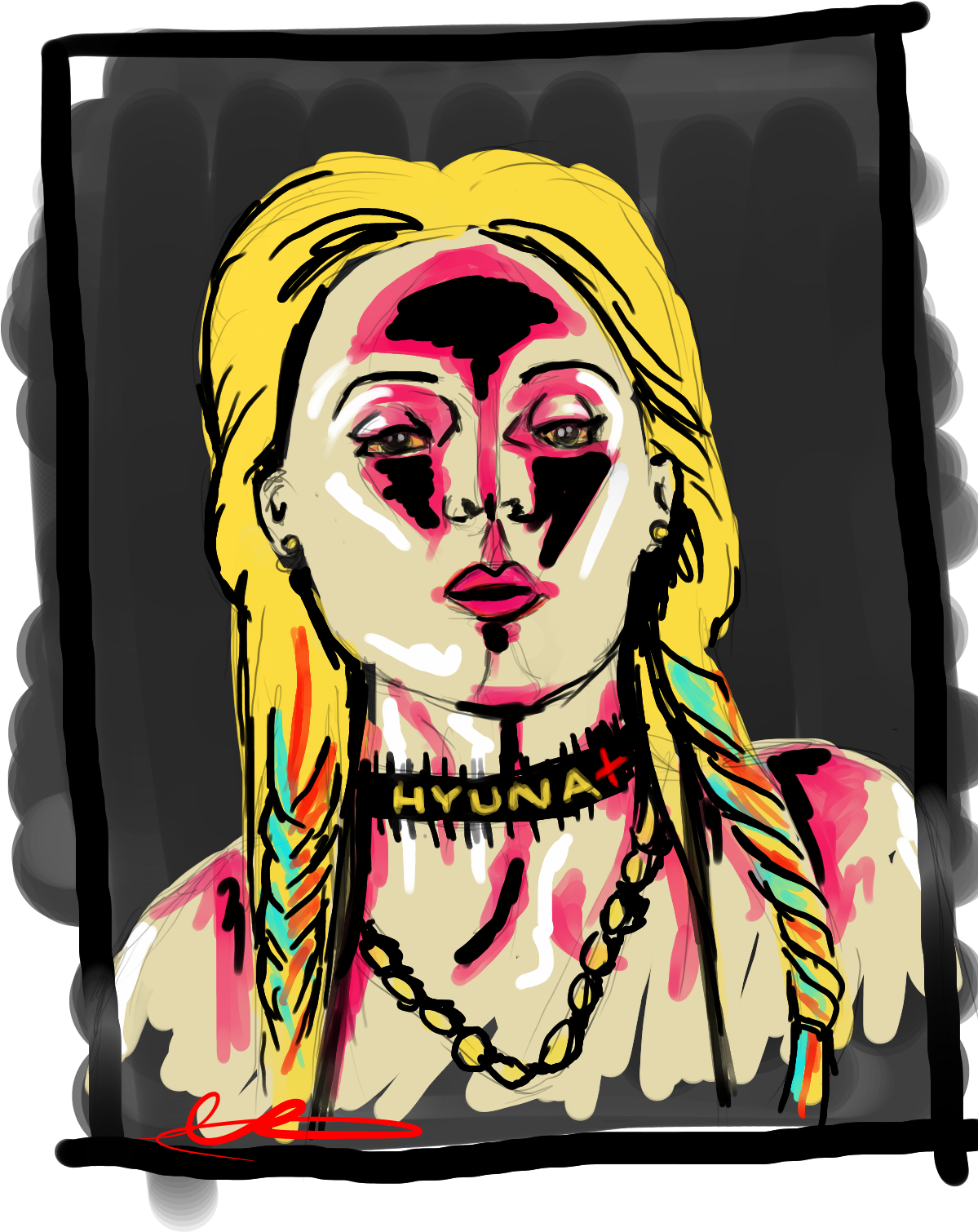Hyuna Andy Warhol Inspired Van Gogh One - Illustration (1200x1600), Png Download
