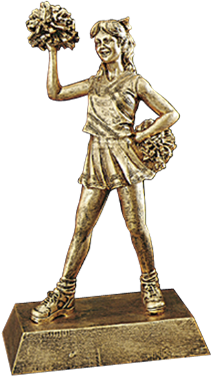 50506g Or S - Cheerleader Signature Resin Figure Trophy (10.5") Quantity(1) (597x713), Png Download