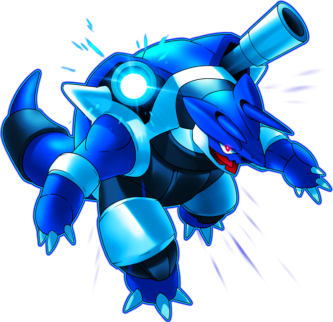 Important Notice Pokemon Shiny-blastoggron Is A Fictional - Pokemon Fusion Blastoise And Aggron (672x650), Png Download