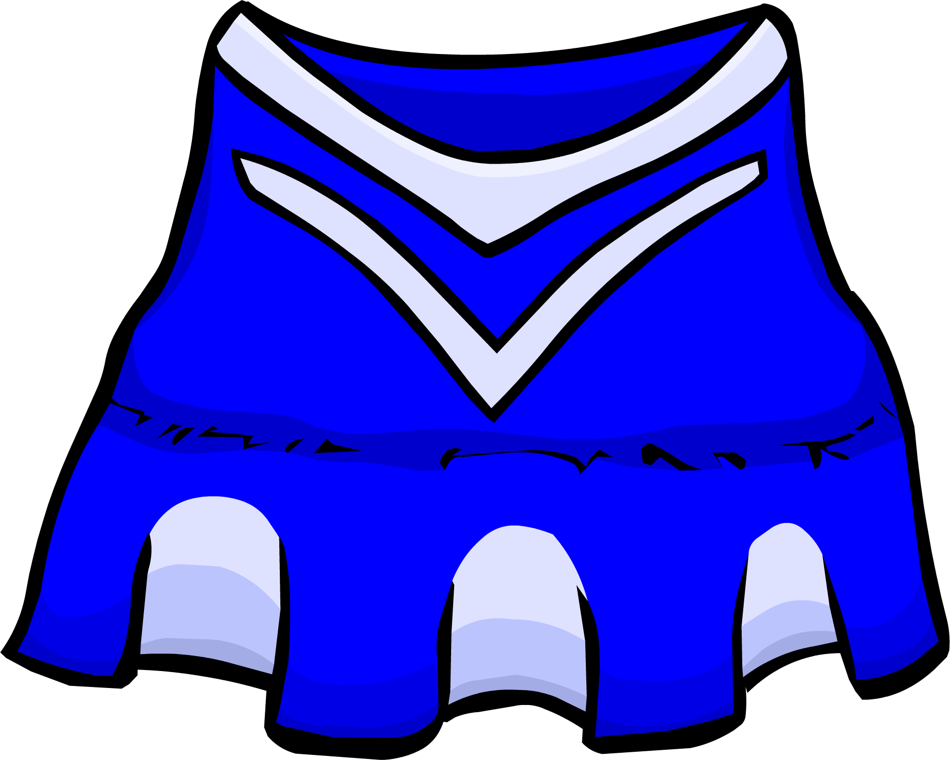 Blue Cheerleader Clothing Icon Id 255 - Club Penguin Cheerleader Outfit (1847x1478), Png Download