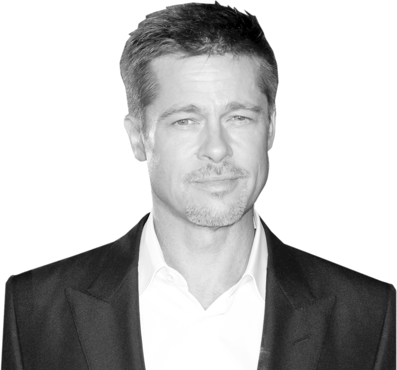 Brad Pitt White Background (1000x750), Png Download