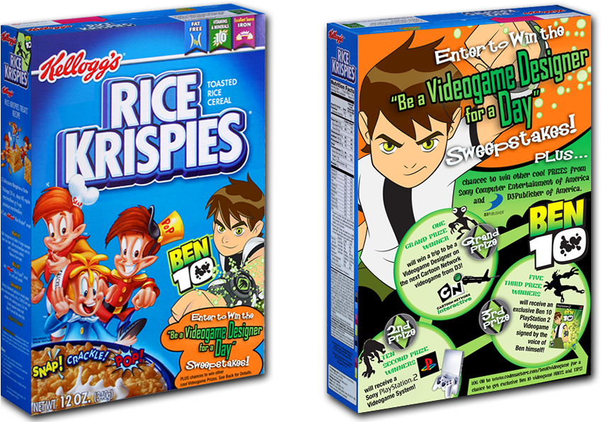 Cereal Box Front And Back - Kellogg's Rice Krispies Cereal - 12 Oz Box (952x595), Png Download