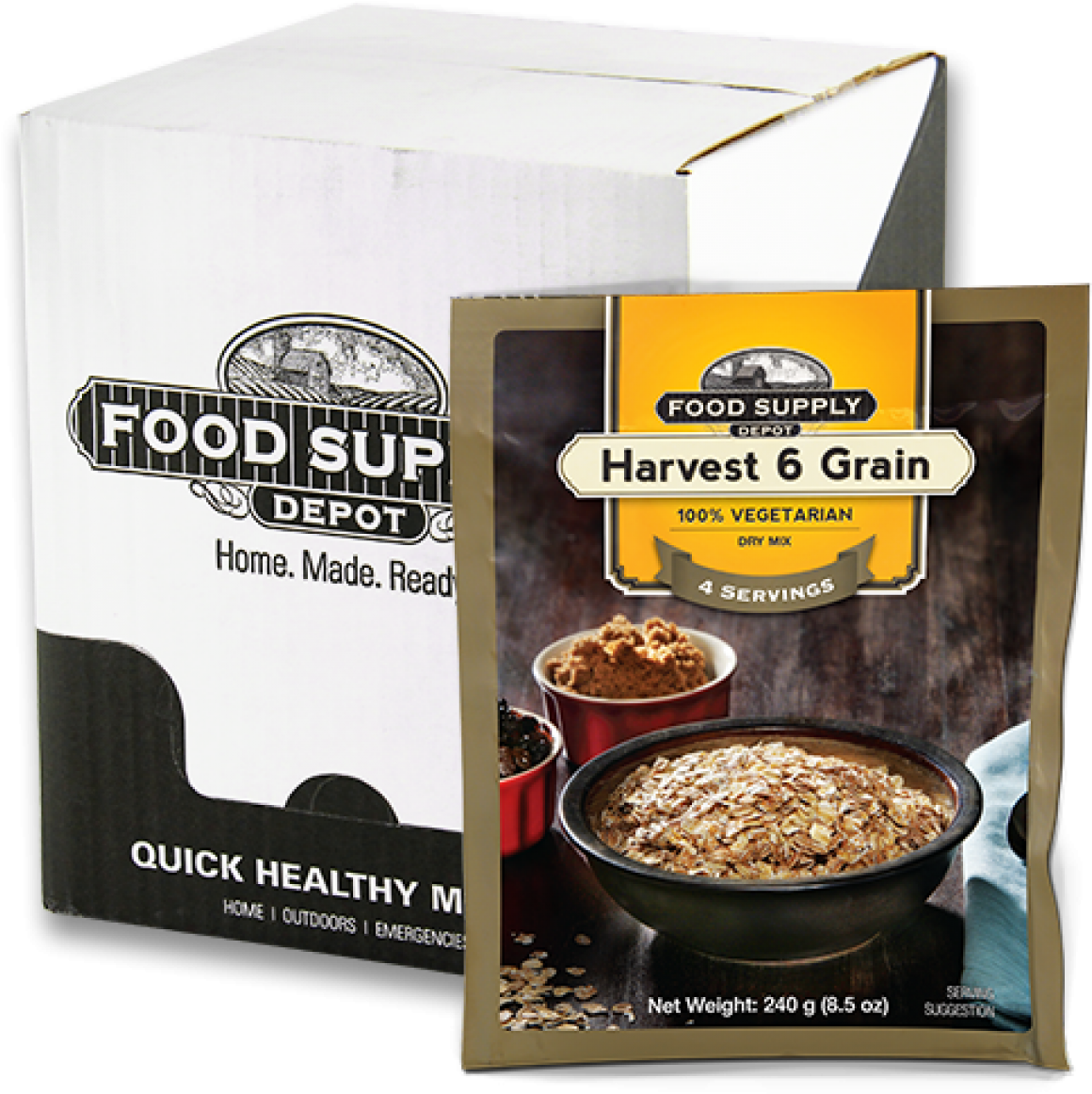Harvest 6 Grain Multigrain Cereal Box - Food Supply Depot Food Supply - Artisan Oatmeal Bucket (1200x1200), Png Download