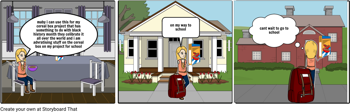 Cereal Box - Storyboard (1164x385), Png Download
