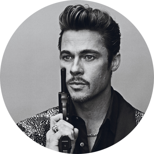Brad Pitt By Steven Klein - Steven Klein Brad Pitt (500x500), Png Download
