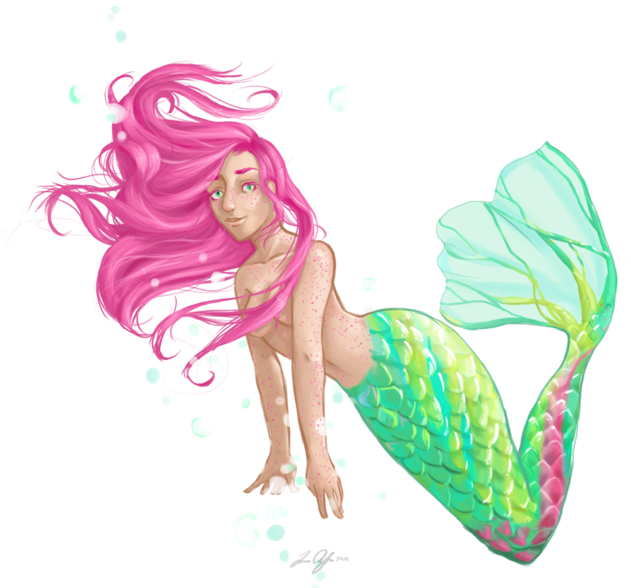 Mermaid Art - Fairy (900x847), Png Download