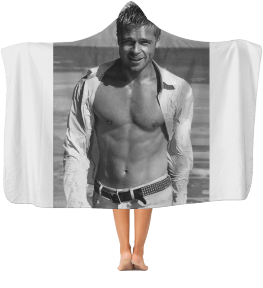 Download Brad Pitt Lovers ﻿classic Adult Hooded Blanket Gif Brad Pitt