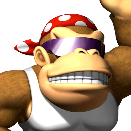 Funky Kong All Day ***** - Funky Kong Mario Kart Wii (500x500), Png Download