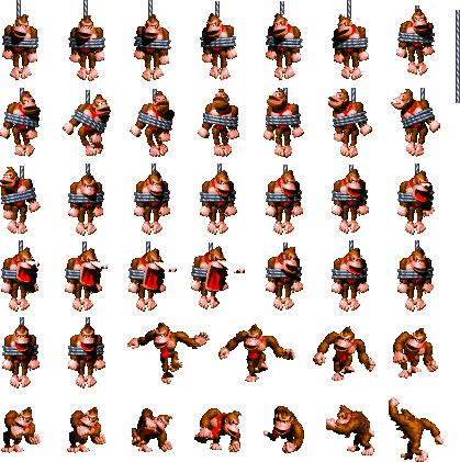 Donkey Kong - Donkey Kong Country 2 Donkey Kong Sprite (419x421), Png Download