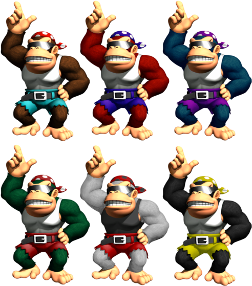 No This Is Not Funky Kong, It Is Merely Dk Stealing - Ssb4 Funky Kong (500x563), Png Download