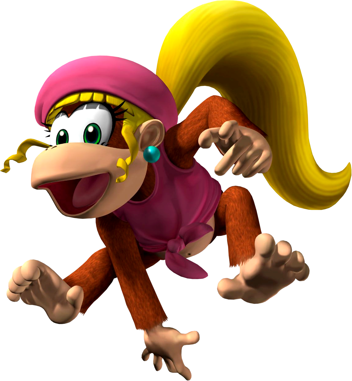 Dixie Kong - Donkey Kong Dixie Kong (1145x1239), Png Download