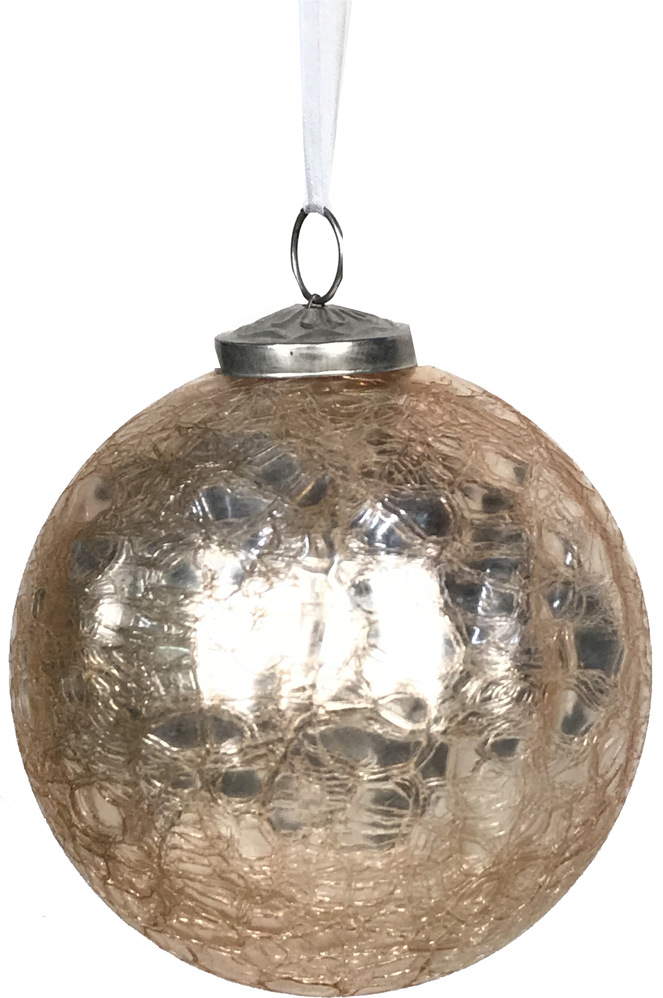 Crackle Rose Gold Christmas Ornament - Ceiling Fixture (2232x3372), Png Download
