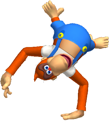 Funky Kong Donkey Kong - Lanky Kong Png (389x415), Png Download