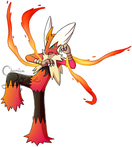 Blaziken V - Pokemon Mega Blaziken (465x515), Png Download