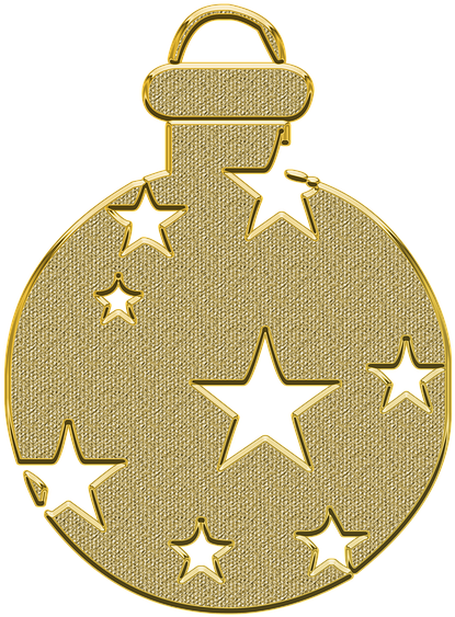 Ornament, Decor, Vector, Gold, Golden, New Year, Toy - New Year's Toys Png (720x720), Png Download