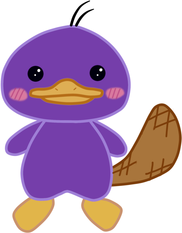 Kawaii Platypus By Elekmario On Deviantart Svg Freeuse - Animated Pictures Of A Platypus (761x1049), Png Download