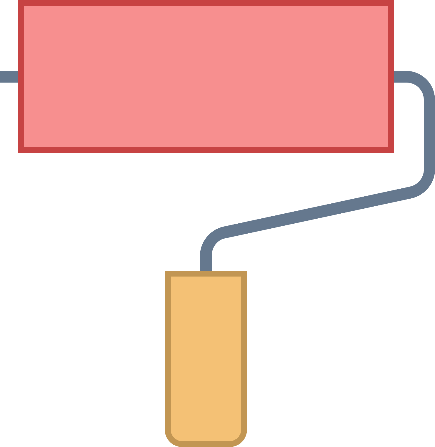 Paint Roller Icon - Paint Roller (1600x1600), Png Download