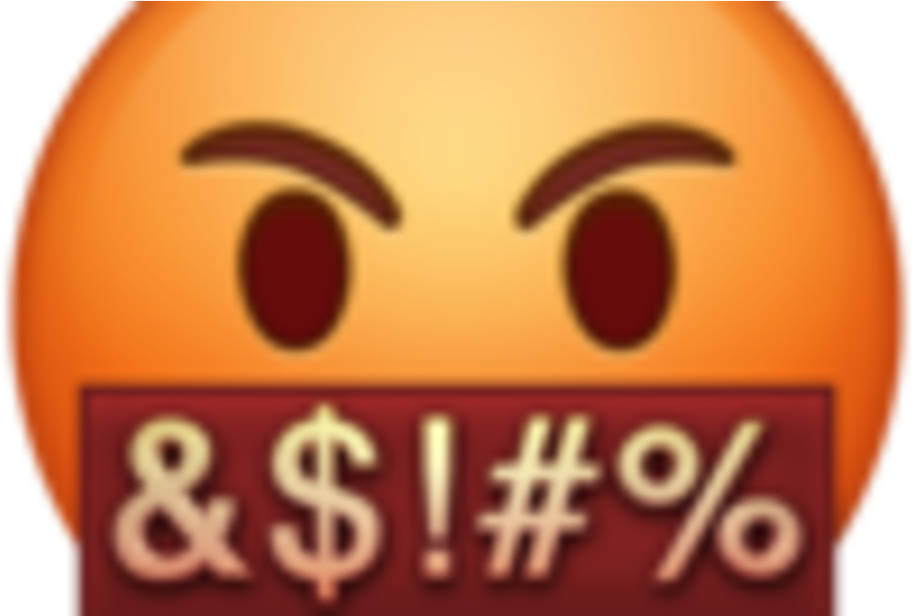 Face With Symbols On Mouth (1200x675), Png Download