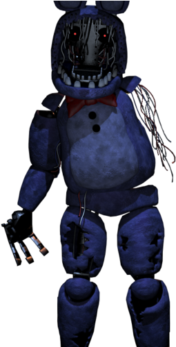Five Nights At Freddy& - Fnaf Withered Bonnie (273x499), Png Download