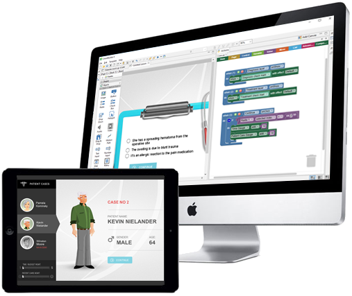 Smartbuilder Authoring Tool On A Mac Monitor - Operating System (507x427), Png Download