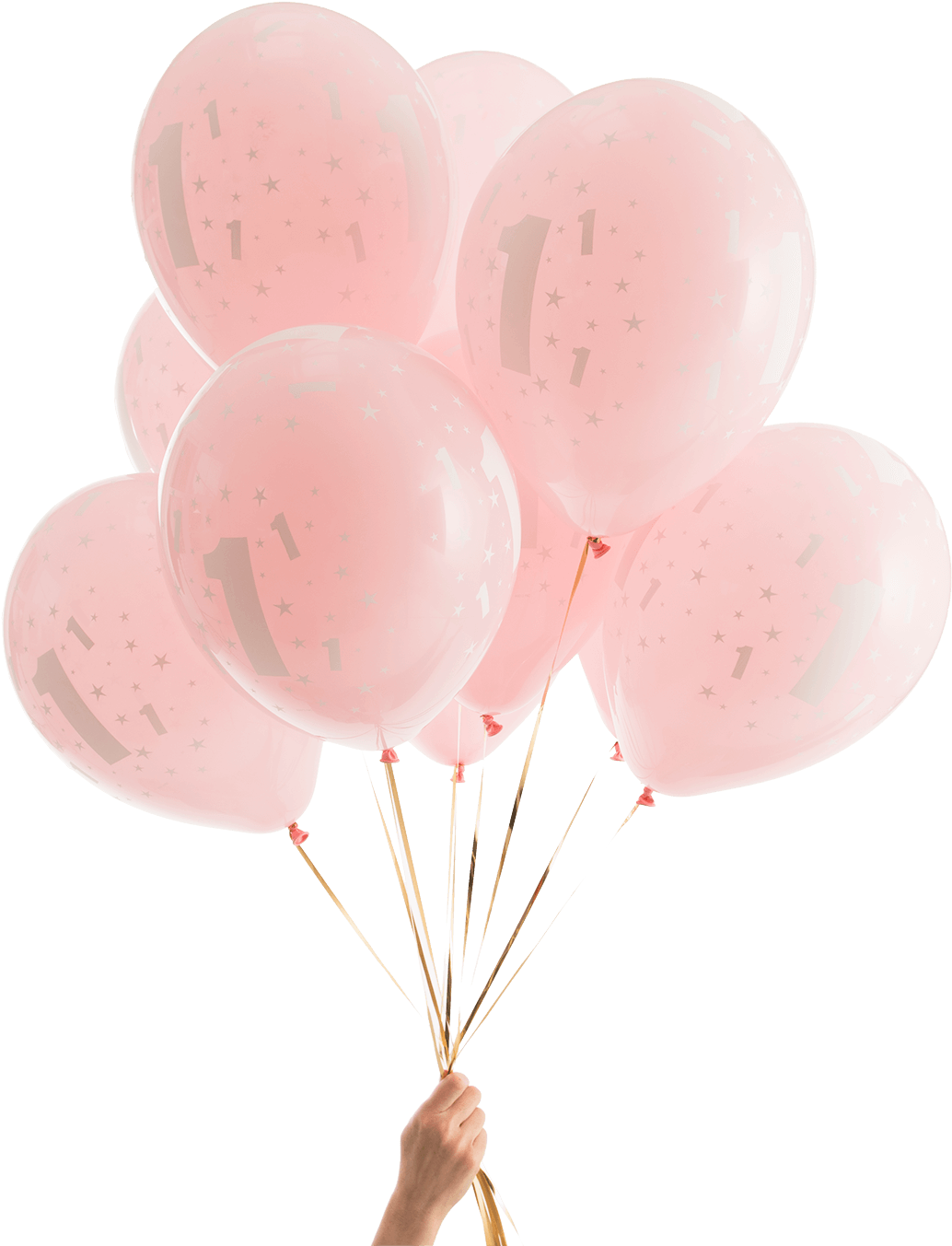 1st Pink Birthday Party Balloons - Pink Birthday Party Balloons (1400x1400), Png Download