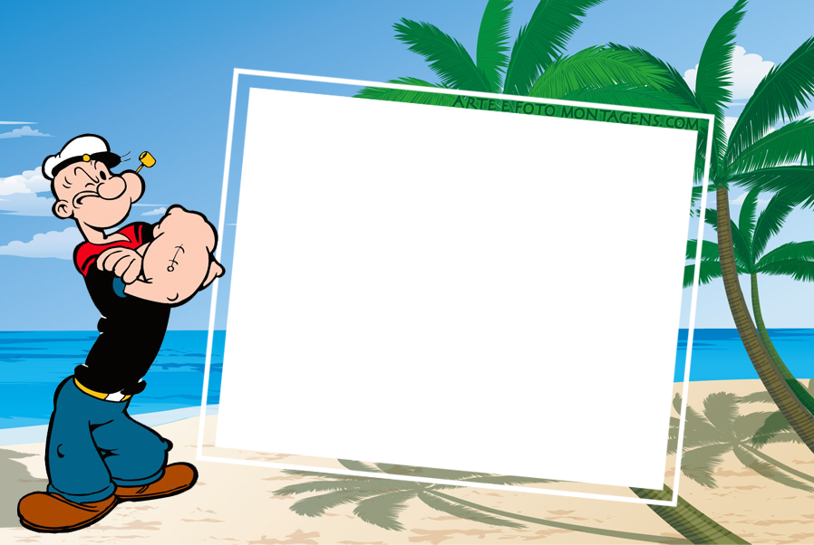Montagem Para Fotos - Popeye Cardboard Cutout Lifesize Standup (898x602), Png Download