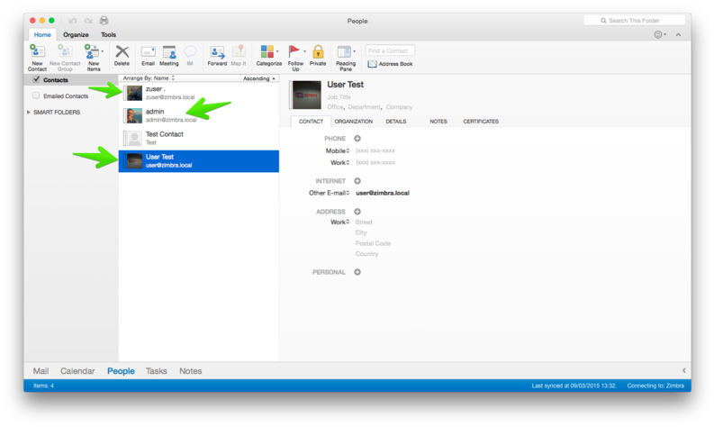 Office 2013 Preview 025 - Contacts Tab In Outlook 2016 (800x479), Png Download